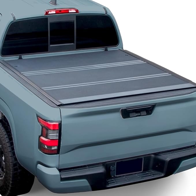 Low Profile Hard Tri Fold Aluminum Truck Bed Tonneau Cover Compatible with 04-14 Ford F150 / 06-08 Lincoln Mark LT 5.5 Ft (66") Short Bed