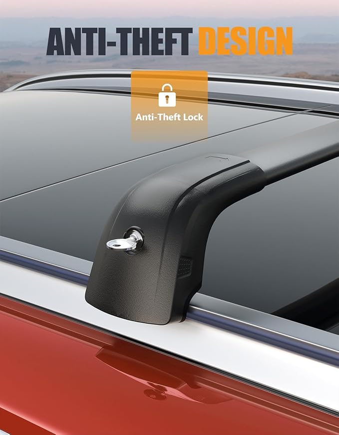 KINGGERI Roof Rack Cross Bars Compatible with Volvo XC90 XC-90 2016-2026, 220lbs Heavy Duty Anti-Theft Lockable Aluminum Roof Rails Crossbars Rooftop Accessories Luggage Racks Carrier