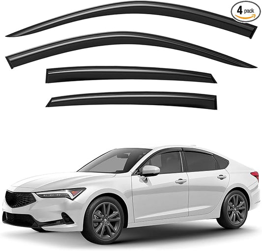 Window Deflectors Smoke Tinted Tape-On Side Window Vent Visor Deflectors Rain Guards Compatible with Acura Integra 2023-2026 Hatchback - 4 pcs. GW0953