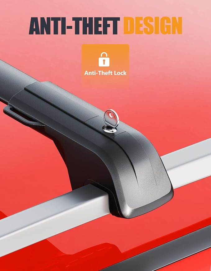 KINGGERI 330lbs All Aluminum Roof Rack Cross Bars Compatible with Hyundai Palisade 2026 with Raised Side Rails, Lockable Roof Rails Crossbar Rooftop Luggage Carrier