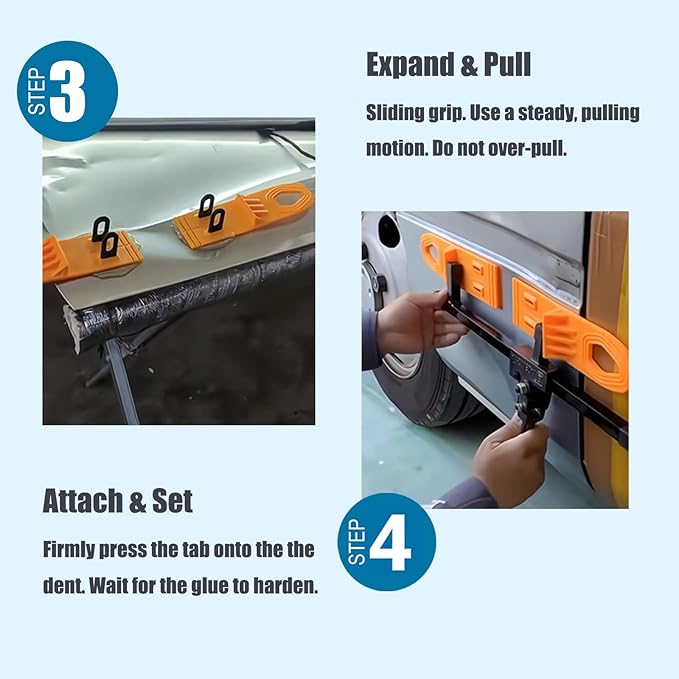 Dent Remover Tool for Car, Car Dent Repairing Tool, Paintless Glue Puller Tabs Manual Expander, Auto Body Repair Kit for Cars & Metal Sheet Repair