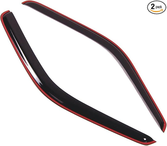 TuningPros in-Channel Window Vent Visors Rain Guards Compatible with Dodge Ram 2500 1994-2001 | Side Window Wind Deflectors Rain Shields | Smoke Tinted, 2 Pcs Set, DGWV-126i-2