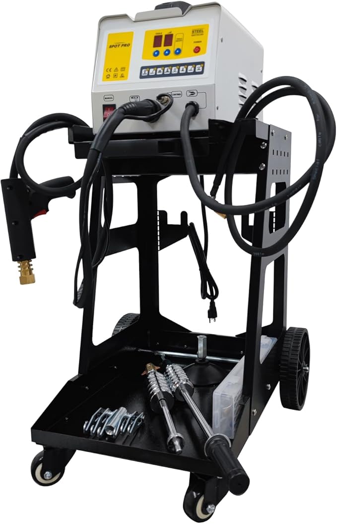 Spot Welder Dent Puller Steel Dent Pulling Machine Dent Repair Kit 90EL Spot Welding Machine 3KW Stud Welder Dent Puller Machine Body Repair Removal Tools, 110V