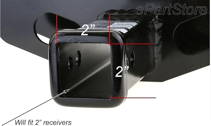 eVerHITCH USA Black Metal Flag Hitch Plug Cover, Fits 2" Receiver