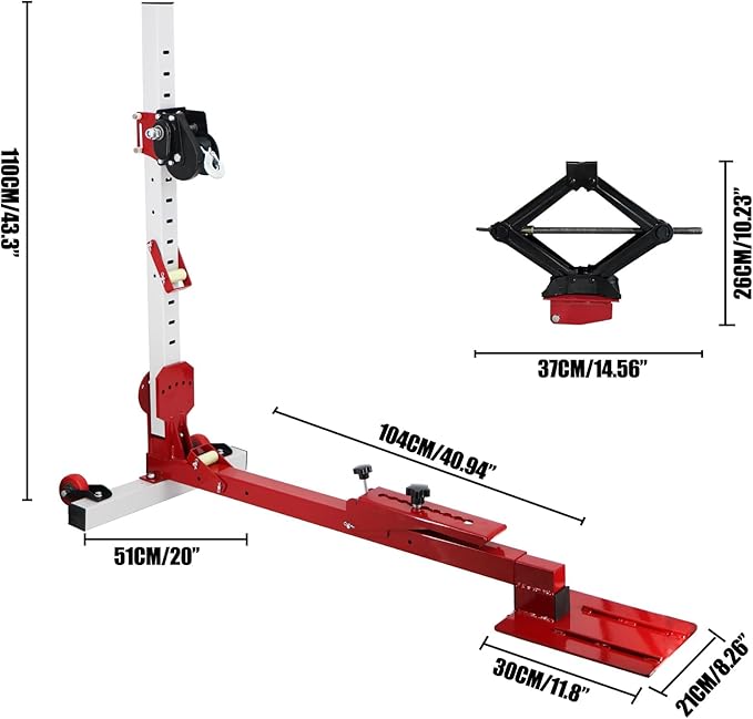 Pulling tower，Dent Repair Puller Car Body Tools，3 in 1 Car Dent Removal Tool,Pulling Systems，Car Body Repair System Accessory Tower Tools Stretch Tool ，Adjustable Sheet Metal Dent Pulling Kit