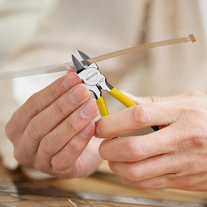 Wire Cutters 10 Pack, 6.5 inch, BOOSDEN Flush Cutters, Spring Loaded Cutting Pliers, Side Cutters, Dykes Cutter, Wire Clippers, Plastic Cutter, Wire Cutters for Jewelry, Floral, Electrical