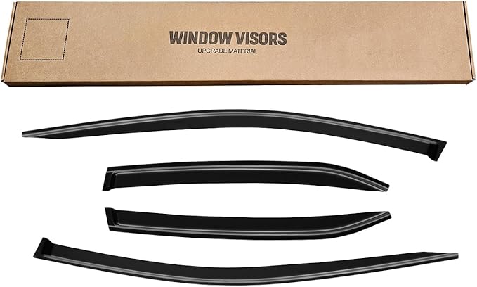 Window Rain Guards for 2018-2024 Toyota Camry, Window Visor Guard Vent Wind Shade Deflector Rain Shield Protector Sun Visor for 18-24 Camry 2019 2020 2021 2022 2023,Tape-on/Outside-Mount, 4PCS