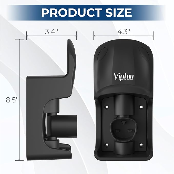 Upgrade Charger Holder Wall Mount for Tesla, Charging Cable Holder with 180° Rotation for Model 3/Y/S/X, Charging Cable Organizer for Tesla, Unique Sports Car Design (DD304)