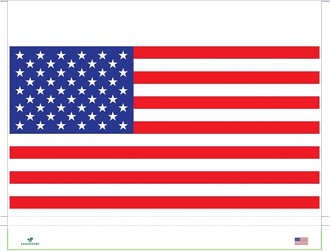 Leaveshade RV Awning Fabric Replacement Motorhome Camper Trailer Awning Fabric Super Heavy Vinyl Coated Polyester 11'3''(Fit for 12' Awning)- USA Flag (Custom Looking)