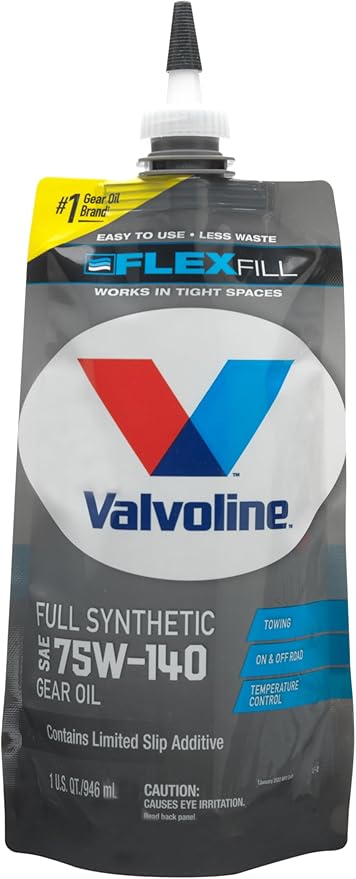 Valvoline Flexfill SAE 75W-140 Full Synthetic Gear Oil 1 QT, Case of 4