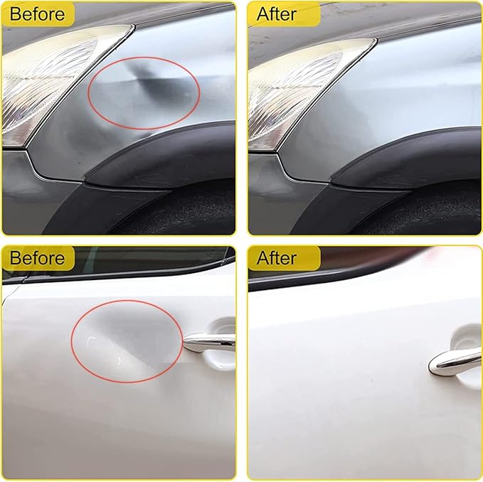 LadyRosian Dent Repair Rods Tools 27PCS Paintless Dent Repair Kits with Stainless Steel Taper Head Tools for Car Auto Body Dents Hail Damage Removal