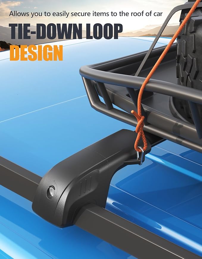 KINGGERI 300lbs Roof Rack Cross Bars Compatible with Ford Escape 2013-2019 with Raised Side Rails, Lockable Heavy Duty Aluminum Roof Rails Crossbars Luggage Kayak Canoe Snowboard Car SUV Accessories