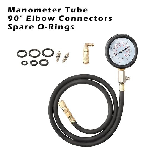 Oil Pressure Tester Kit 0-140 PSI, Professional Engine Oil Pressure Gauge Diagnostic Tool for Cars, Trucks, ATVs, Motorcycles - Universal Fit, Accurate Measurement