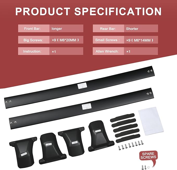 KINGGERI 260lbs Roof Rack Cross Bars Compatible with Honda Pilot 2023-2026 Sport TrailSport Touring Elite (Not for LX & EX-L), Aluminum Roof Rails Crossbars Rooftop Cargo Carrier Luggage Rails