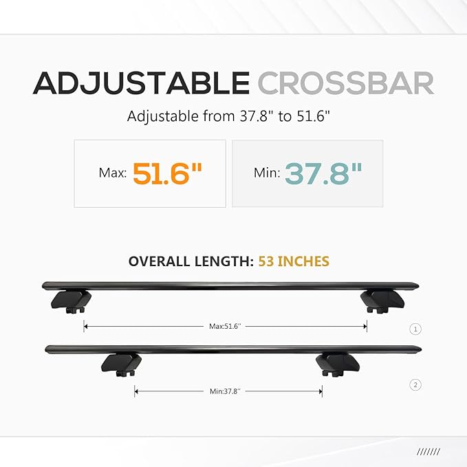 Heavy Duty 300 LBS Roof Rack Cross Bars Compatible with 2014-2025 Subaru Forester with Side Rails, Lockable & Adjustable Rooftop Top Luggage Crossbar Cargo Carrier SUV