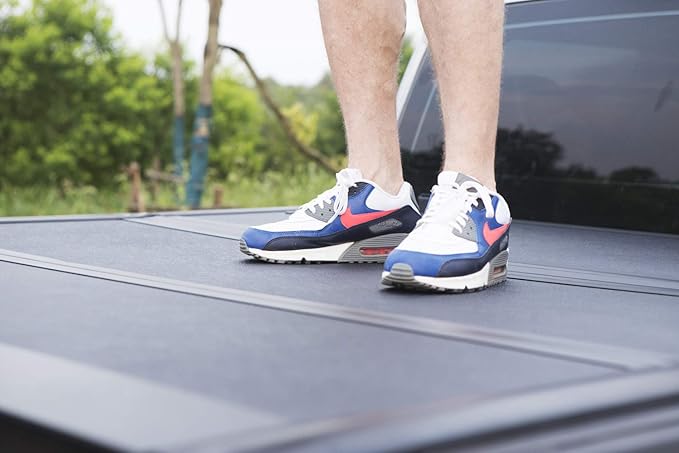 XCOVER Hard Folding Tonneau Cover, Compatible with 2020 2021 2022 2023 2024 2025 Chevy/GMC 2500/3500 6' 8" Box w/o Bedside Storage Box