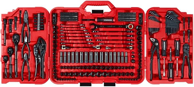 STARWORK TRUE MECHANIC 312-Piece Mechanics Tool Set and Socket Set, Professional, SAE/Metric