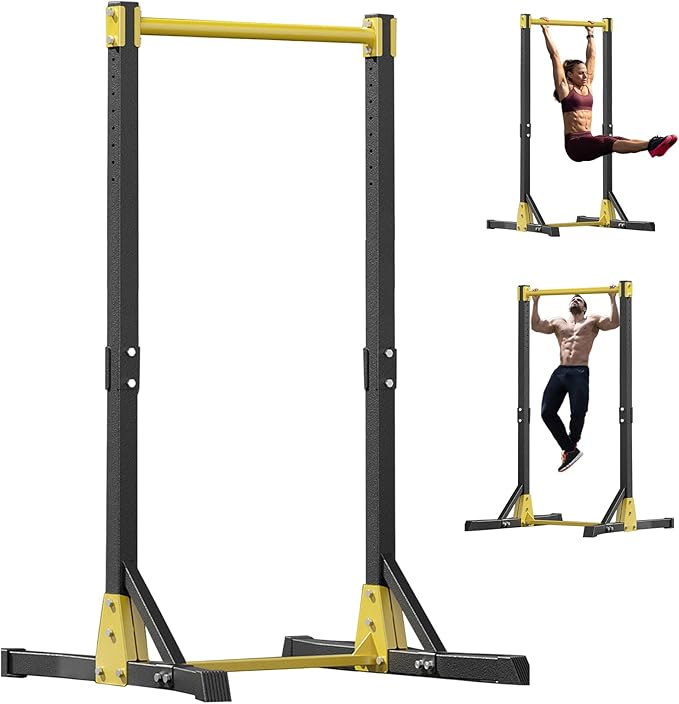 Pull Up Station, Max Bearing 400 LBS, Portable Power Tower Pull up Bar Station, Free Standing Pull Up Bar Stand for Home Gym, Pull Up and Dip Station with 11 Gears Adjustment, Black