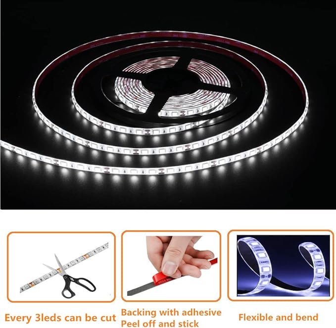 RV Awning Led Lights,12V 20FT Camper Awning Lights for Camper Motorhome Travel Trailer Concession Stands Food Trucks, Waterproof RV Exterior Underglow Light Strip for Party BBQ