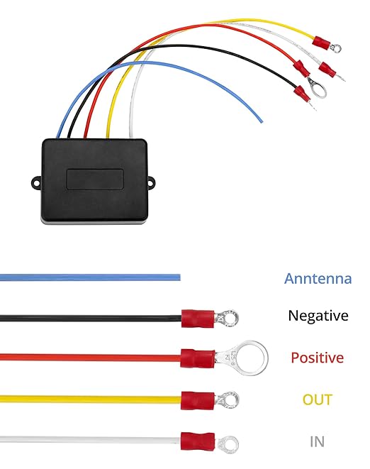 QWORK Wireless Winch Remote Control Kit, 12V 250A Winch Solenoid Relay Contactor + 12V Wireless Winchs Remote, for Truck ATV SUV 63070 62135 74900 70715