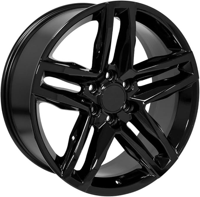 OE Wheels CV34 22 Inch Rims and Tires Fit Silverado 1500 Trail Boss Style 6x139.7 22x9 Gloss Black - Hollander 5911 - iMove GEN 2 SUV 285/45-22 (Set of 4)