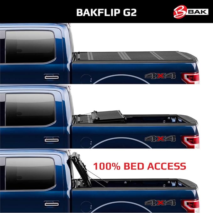 RealTruck BAK BAKFlip G2 Hard Folding Truck Bed Tonneau Cover | 226505 | Fits 2004 - 2015 Nissan Titan 5' 7" Bed (67.1")