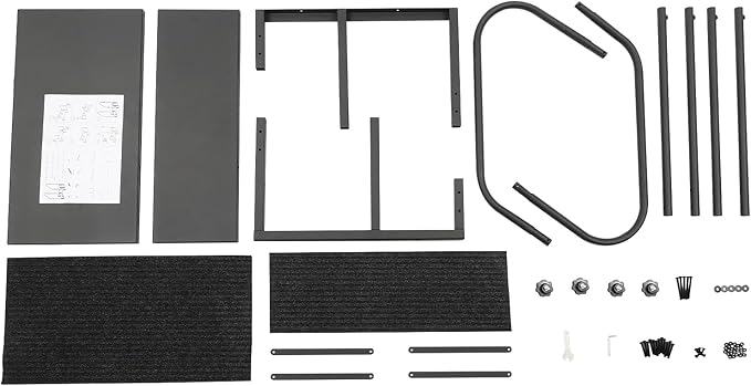 RV Steps with Two handrails, 2 Steps Mobile Home Stairs Steps Outdoor, Hot Tub Steps with handrail, Portable Stairs for Travel Trailer Camper with 2Pcs Non-Slip Step Mats