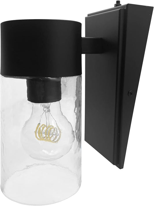 12V LED RV Wall Sconce with Switch(1X E26 Bulb Included), 12Volts RV Interior Light Fixture with Water Glass Shade, RV Bedside Reading Light for RV Boat Motorhome Caravan Trailer