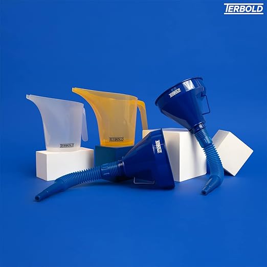 Automotive Flex Funnel with Hose | Wide Mouth Flexible Oil Funnel for Automotive Use - Gas, Transmission Fluid, Car Fuel, Oil Change (Grey)