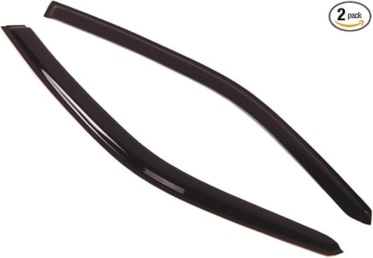 TuningPros Outside Mount Window Vent Visors Rain Guards Compatible with Chevrolet Cavalier Coupe 1995-2005 | Side Window Wind Deflectors Rain Shields | Smoke Tinted, 2 Pcs Set, DGWV-031