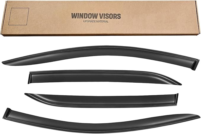 Window Rain Guards for 2018-2024 Chevrolet (Chevy) Equinox, Window Visor Guard Vent Wind Shade Deflector Rain Shield Protector Sun Visor for 18-24 Equinox,Tape-on/Outside-Mount, 4 Pieces