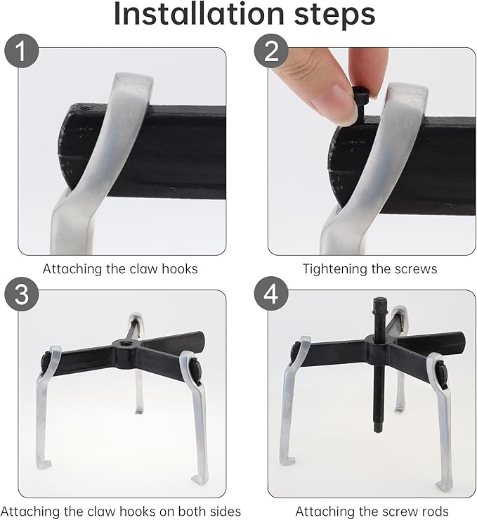 ChgImposs 2 Jaw 3 Jaw Gear Puller, Multifunctional Puller for Auto Car Repair Hand Tools, Forge and Stamp Bearing Puller (12 Inch)