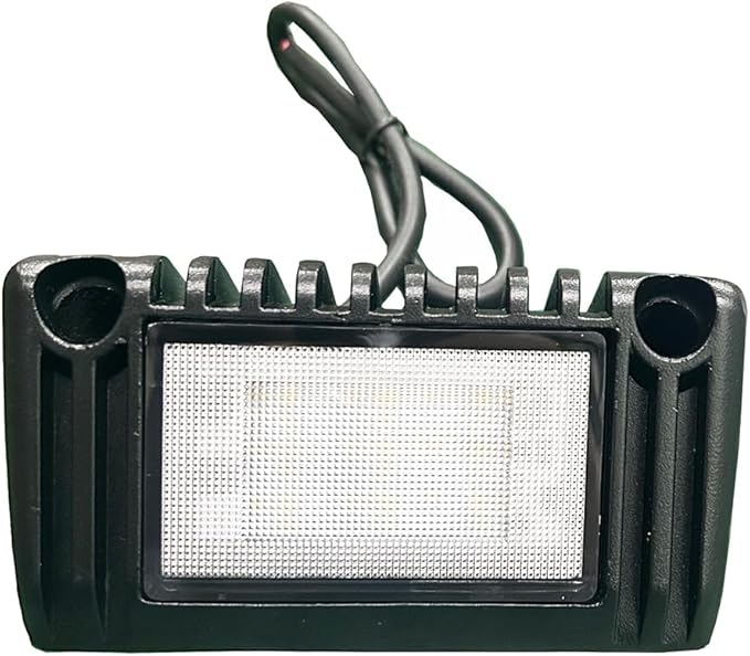 RV LED Porch Exterior Utility Lights, 5 inch Down Angle Flood Beam Awning Light, 3000K Warm-White 12V/24V DC 900 Lumen, Black Finish Aluminum Housing, for RVs Trailers Campers, 1 Pack