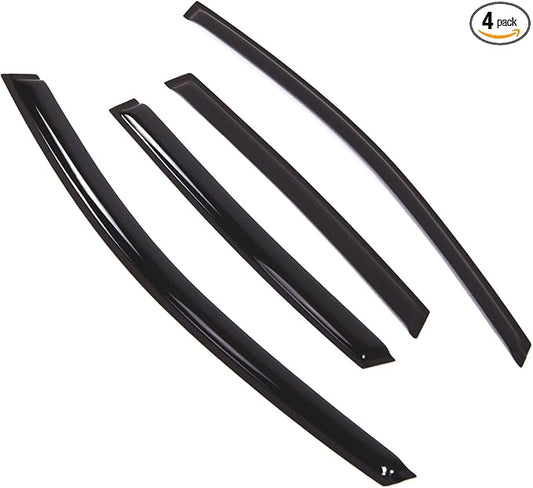 TuningPros Outside Mount Window Vent Visors Rain Guards Compatible with Honda CR-V 2012-2016 | Side Window Wind Deflectors Rain Shields | Smoke Tinted, 4 Pcs Set, DGWV-636