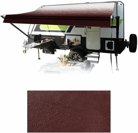 RV Awning Fabric Replacement Standard Grade Premium Vinyl 1000D Universal Fit 12-22 Feet Cold-Crack Tested at -25°F Reinforced RV Awning Replacement Fabric (22'(Fabric 21'2"), Burgundy Fade)