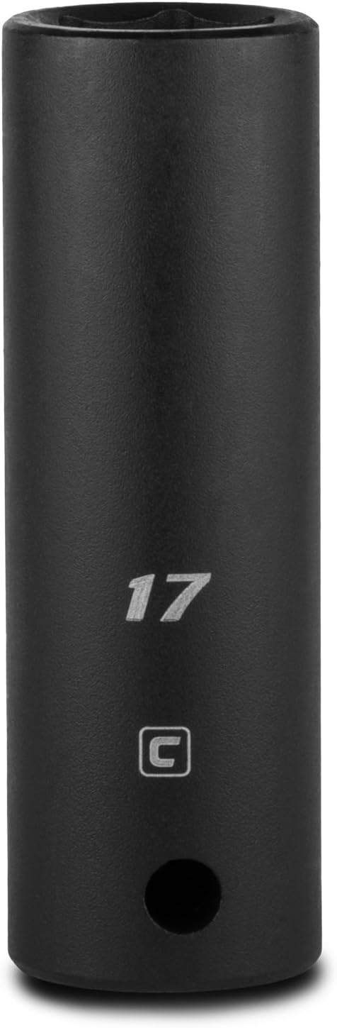 Capri Tools Deep Impact Socket, 1/2-Inch Drive, 6-Point, Metric (17 mm)