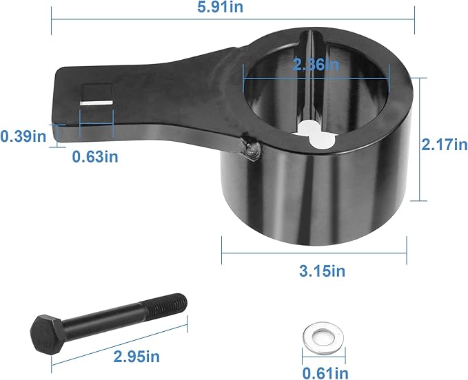Harmonic Balancer Pulley Holder Tool Compatible with Toyota/Lexus Crankshaft Damper Pulley with 2PCS Crank Bolts Included