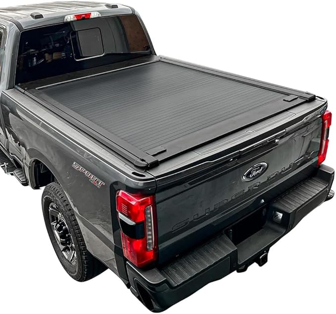 Syneticusa MR Retractable Hard Tonneau Cover Fits 2022-2026 Tundra 8' 2" (97.6") Truck Bed Waterproof Accessories