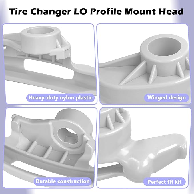 Tire Changer Low Profile Mount Head, TC184432 Demount Head Kit Fit for Coats, Tire Machine Changer Mount Head, 3Pack Tire Changer Duck Head For Low Profile Tires - Larger Channel For Difficult Wheels