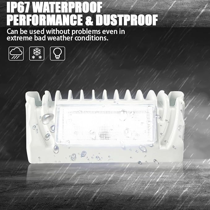 SKTYANTS 5 Inch RV LED Exterior Lights 12 Volt Exterior RV Lights, Led RV Porch Light 800 Lumen Lighting Fixture Kit Replacement for RVs Trailers Campers(2 PCS White Housing)