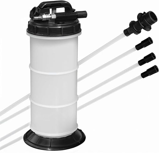 YELLOW JACKET Fluid Extractor Manual and Pneumatic 6.0L Capacity for Leak-Free, Overfill-Proof Automotive Oil & Fluid Changes