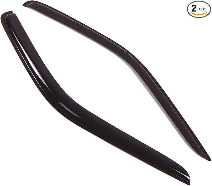 TuningPros Outside Mount Window Vent Visors Rain Guards Compatible with Ford Transit Connect 2010-2013 | Side Window Wind Deflectors Rain Shields | Smoke Tinted, 2 Pcs Set, DGWV-197