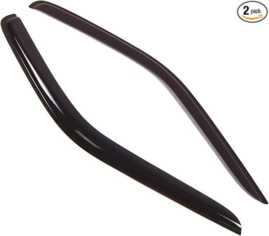 TuningPros Outside Mount Window Vent Visors Rain Guards Compatible with Ford Transit Connect 2010-2013 | Side Window Wind Deflectors Rain Shields | Smoke Tinted, 2 Pcs Set, DGWV-197