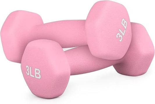 MADOG Dumbbell Set, Anti-Slip Neoprene Coated Hexagon Hand Weights for Home Gym Equipment Workouts Strength Training