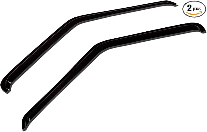 Tuningpros WV-448 Outside Mount Window Visor Deflector Rain Guard Dark Smoke 2-pc Set, Compatible with 1995-2004 Toyota Tacoma Regular Cab