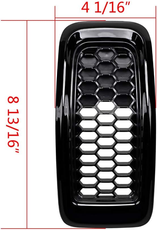 Astra Depot Compatible with 2014-2018 Jeep Cherokee Mesh Honeycomb Grille Grill Trim Insert Kit 7pcs Black
