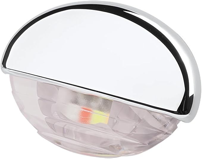 SEAFLO 04 Series LED Oblong Courtesy Light – Warm White, 12V, 0.2W, IP67, Compact Flush Mount Marine Step/Deck Accent Light for Boat/RV/Caravan, Durable PC Housing, 1.78”x1.25”x0.81”, 4-Year Warranty