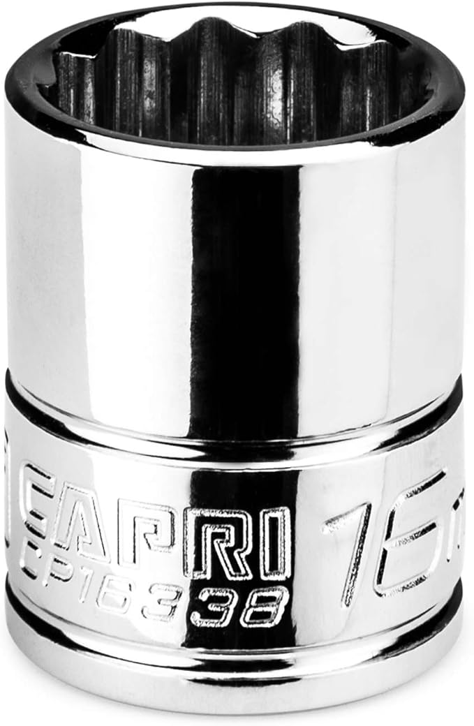 Capri Tools 16 mm Shallow Socket, 3/8 in. Drive, 12-point, Metric