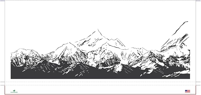 Leaveshade RV Awning Fabric Replacement Motorhome Camper Trailer Awning Fabric Super Heavy Vinyl Coated Polyester 18'3''(Fit for 19' Awning)- Mountains (Custom Looking)