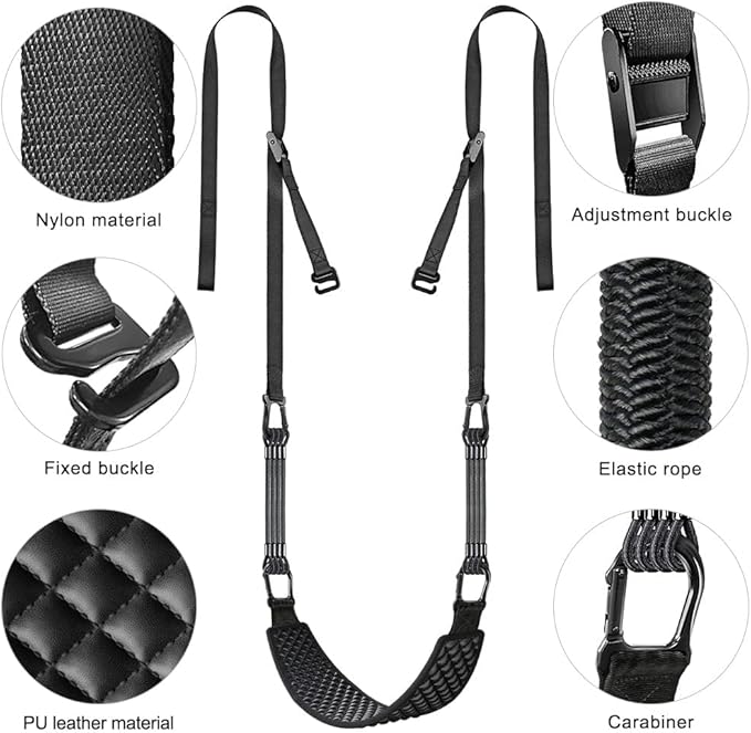 Kipika 48" Ceiling Mounted Pull Up Bar, Heavy Duty Multi-Grip Chin Up Bar,Mounted Pull Up Bar, Adjustable Height, Pull Up Bands for Chin Ups & Body Stretching, Ideal for Home Gym and Strength Training